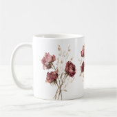 Mug Jolies fleurs rouge Bourgogne (Gauche)