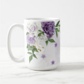 Mug Jolies fleurs violettes verdure (Gauche)
