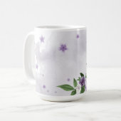 Mug Jolies fleurs violettes verdure (Devant gauche)