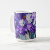 Mug Jolies fleurs violettes Vintages (Devant gauche)