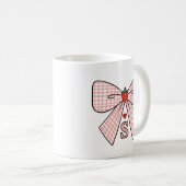 Mug Jolies Initiales Rétro de Monogramme Coquette Frai (Devant droit)