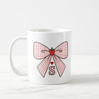 Mug Jolies Initiales Rétro de Monogramme Coquette Frai