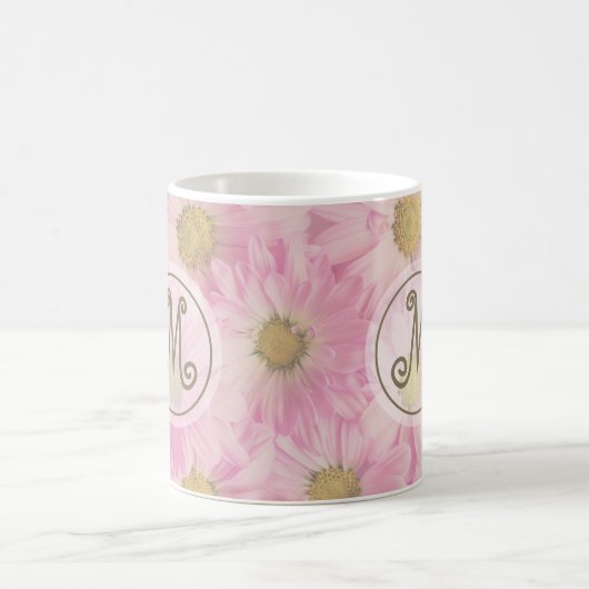 Mug Jolies marguerites rose pâle mignon initial person (Centre)