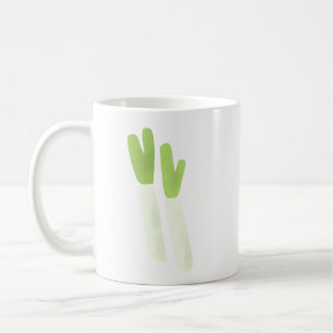 Mug Jolies oignons verts frais Légume oignon vert