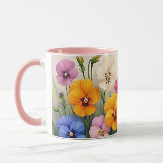 Mug Jolies Pansies (Gauche)