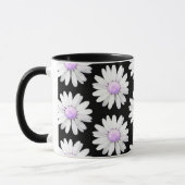 Mug Jolies pâquerettes violettes pointillées (Gauche)