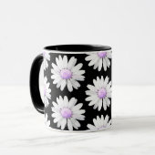 Mug Jolies pâquerettes violettes pointillées (Devant gauche)