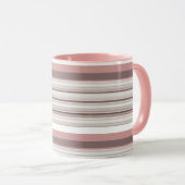 Mug Jolies rayures blanches marron (Devant droit)