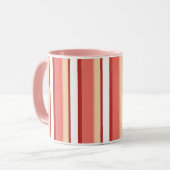 Mug Jolies rayures blanches roses (Devant gauche)
