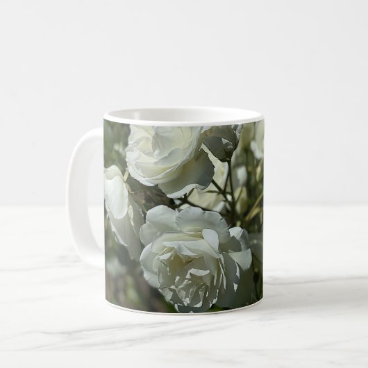 Mug Jolies roses blanches (Devant gauche)