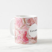 Mug Jolies Roses Fleurs Rose Blush (Devant gauche)