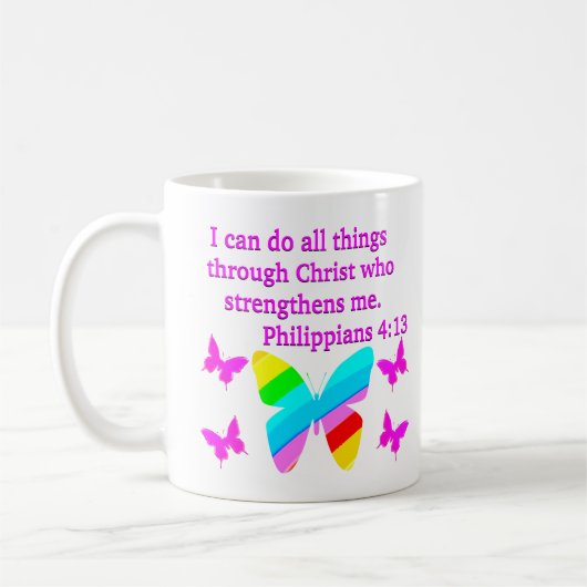 MUG JOLIMENT PHILIPPIENS 4:13 BUTTERFLY DESIGN (Gauche)