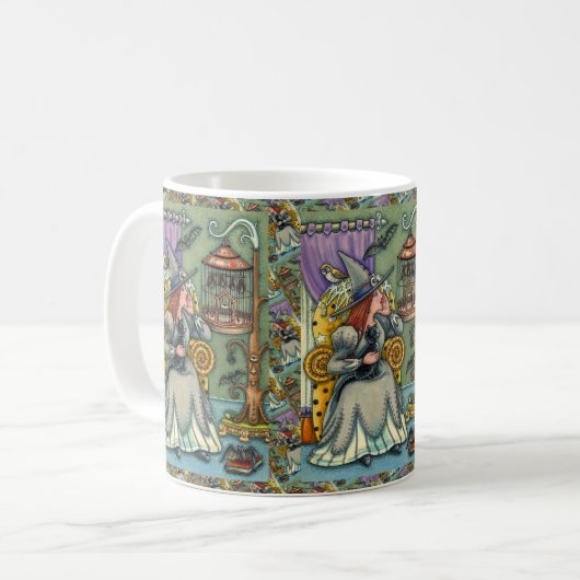 MUG JOLIMENT WITCH, CHAT & SES ANIMAUX, CAGE DE MAIN,  (Devant gauche)