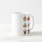 Mug Jolis chiens de compagnie Drôles Cadeau d'annivers (Devant droit)