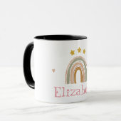 Mug Jolis Cœurs Étoiles Arc-en-ciel (Devant gauche)