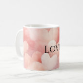 Mug Jolis cœurs roses blush d'amour (Devant gauche)