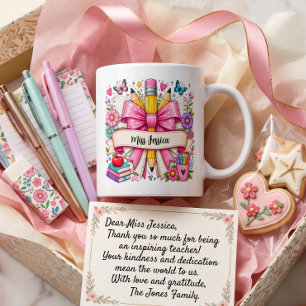 Mug Jolis Fleurs Rétro Roses Dessin Animé Crayon Ensei