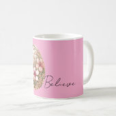 Mug Jolis fleurs roses de printemps Œuf de Pâques (Devant droit)