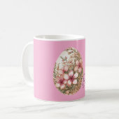 Mug Jolis fleurs roses de printemps Œuf de Pâques (Devant gauche)