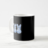 Mug Jolis lapins patchwork coquette noeud oeufs Pâques (Devant gauche)