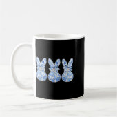Mug Jolis lapins patchwork coquette noeud oeufs Pâques (Gauche)