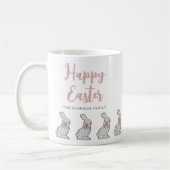 Mug Jolis Lapins Roses Joyeuses Pâques (Gauche)