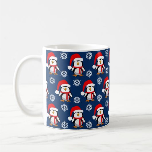 Mug Jolis manchots Noël (Gauche)