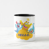 Mug jolis monstres, bonjour (Centre)