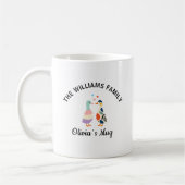 Mug Jolis oiseaux d'amour d'oie avec nom (Gauche)