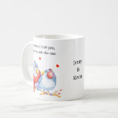 Mug Jolis oiseaux romantiques de la Saint-Valentin (Devant gauche)