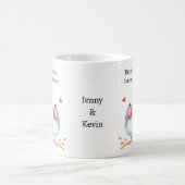 Mug Jolis oiseaux romantiques de la Saint-Valentin (Centre)