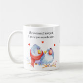 Mug Jolis oiseaux romantiques de la Saint-Valentin (Gauche)