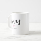 Mug Jolis Petits Pieds de Bébé Rose Écriture Mummy Ann (Devant gauche)