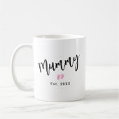 Mug Jolis Petits Pieds de Bébé Rose Écriture Mummy Ann (Gauche)