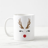 Mug Jolis Renne de Noël Fantaisistes (Gauche)