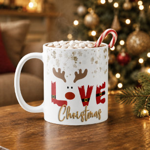 Mug Jolis rennes AMOUR des fêtes de Noël