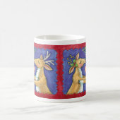Mug Jolis rennes de Noël, baiser romantique avec du gu (Centre)