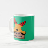 Mug Jolis rennes de Noël de dessin animé (Devant gauche)