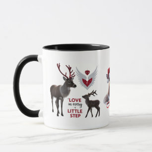 Mug Jolis rennes élégants "Amour à chaque petit pas"