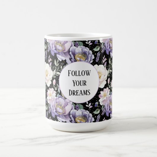 Mug Jolis rêves de fleurs blanches violettes (Centre)