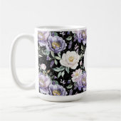 Mug Jolis rêves de fleurs blanches violettes (Gauche)