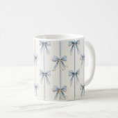 Mug Jolis rubans et rayures bleus (Devant droit)