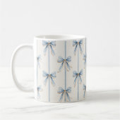 Mug Jolis rubans et rayures bleus (Gauche)