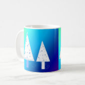 Mug Jolis sapins de Noël blancs (Devant gauche)