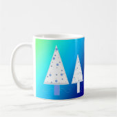 Mug Jolis sapins de Noël blancs (Gauche)