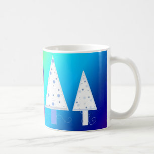 Mug Jolis sapins de Noël blancs