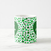 Mug Jolis trèfles et coeurs verts Saint-Patrick (Centre)