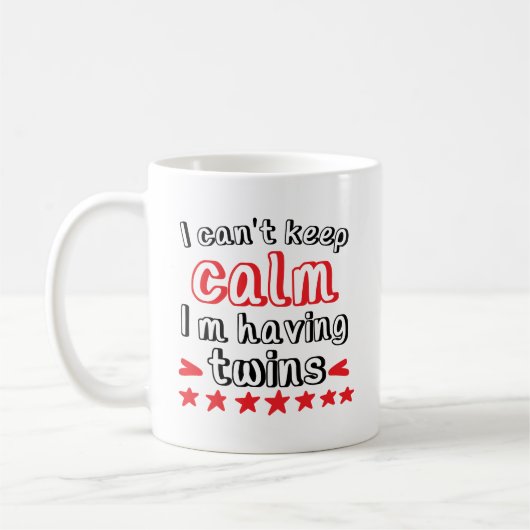 Mug Jolis twins keep calm mot art (Gauche)
