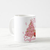 Mug Jolly and Caffeinated Christmas Tree Coffee Design (Devant gauche)
