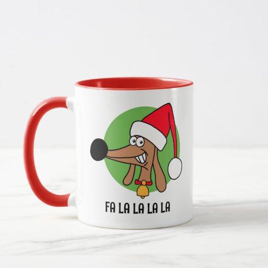 Mug Jolly Christmas Dachshund (Gauche)